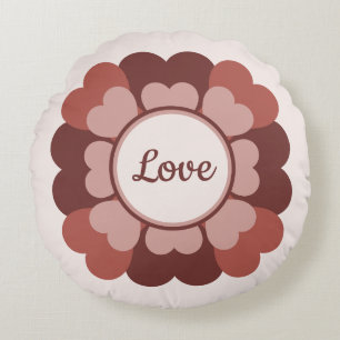 Heart Wreath Round Cushion