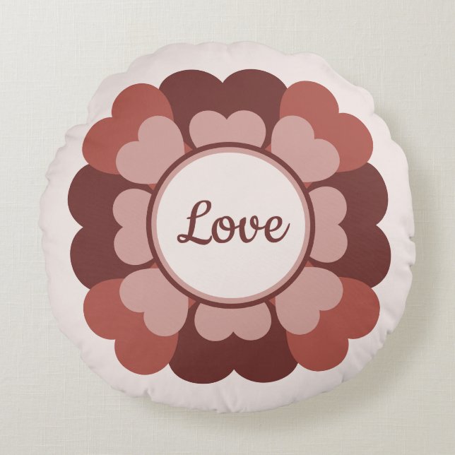 Heart Wreath  Round Cushion (Front)