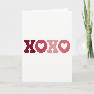 Heart Xoxo Pattern Love Card