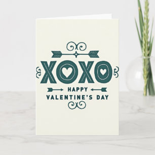 Heart Xoxo Valentines Day Card