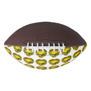 Heart Yellow Gemstone Football