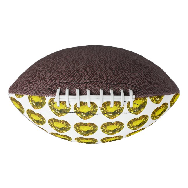 Heart Yellow Gemstone Football (Front)