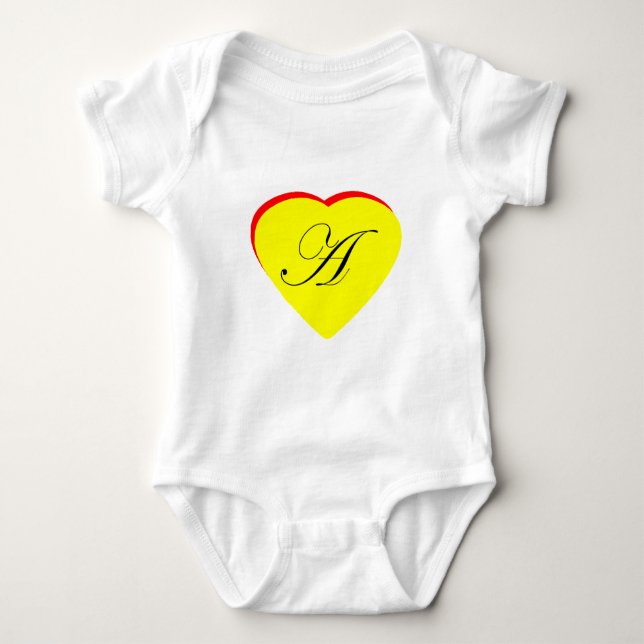 Heart Yellow Red A Wedding Invitation The MUSEUM Z Baby Bodysuit (Front)