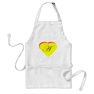 Heart Yellow Red A Wedding Invitation The MUSEUM Z Standard Apron