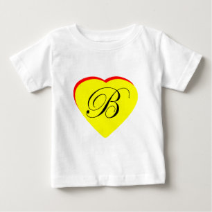 Heart Yellow Red B Wedding Invitation The MUSEUM Z Baby T-Shirt