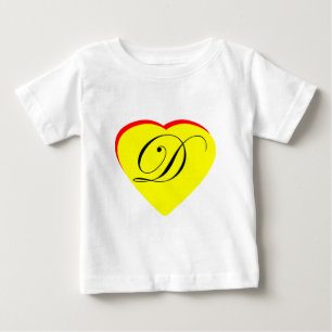 Heart Yellow Red D Wedding Invitation The MUSEUM Z Baby T-Shirt