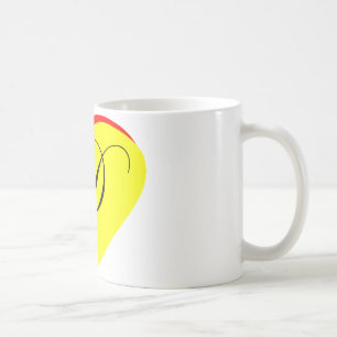 Heart Yellow Red D Wedding Invitation The MUSEUM Z Coffee Mug
