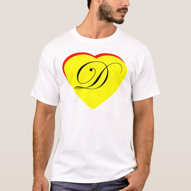 Heart Yellow Red D Wedding Invitation The MUSEUM Z T-Shirt (Front)