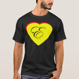 Heart Yellow Red E Wedding Invitation The MUSEUM Z T-Shirt