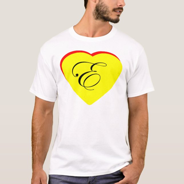 Heart Yellow Red E Wedding Invitation The MUSEUM Z T-Shirt (Front)