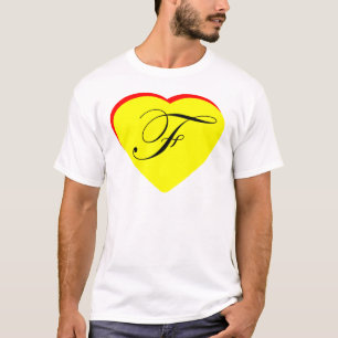 Heart Yellow Red F Wedding Invitation The MUSEUM Z T-Shirt
