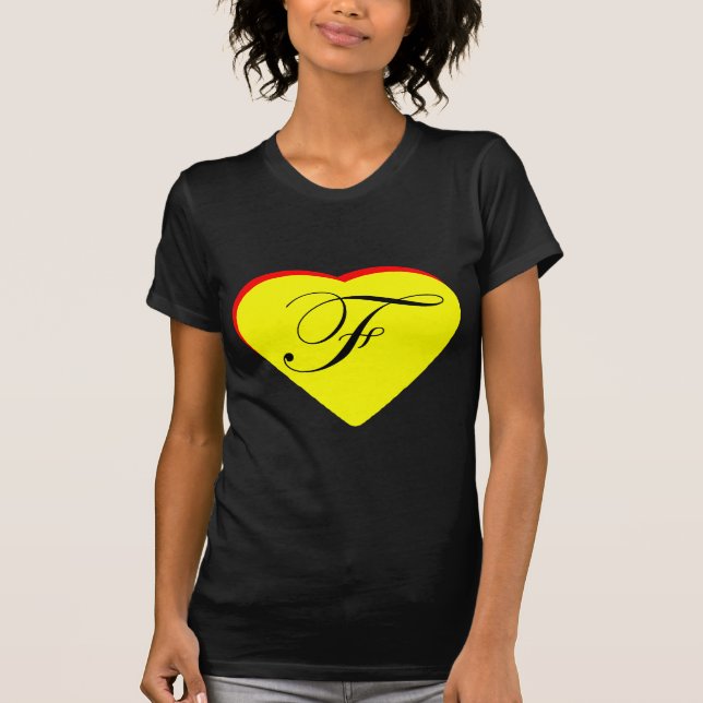 Heart Yellow Red F Wedding Invitation The MUSEUM Z T-Shirt (Front)