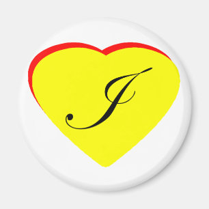 Heart Yellow Red I Wedding Invitation The MUSEUM Z Magnet