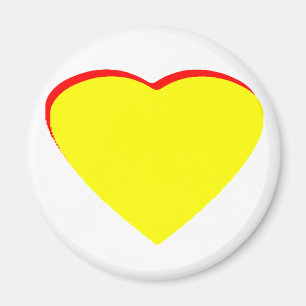 Heart Yellow Red Wedding Invitation The MUSEUM Zaz Magnet