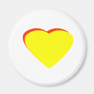 Heart Yellow RedOrange The MUSEUM Zazzle Gifts Magnet