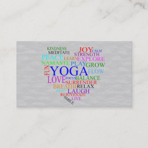 Heart Yoga Business Card for Yoga Teacher