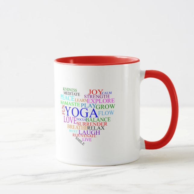 Heart Yoga Mug - Unique Yoga Gifts (Right)