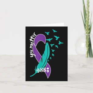 Heart You 988 Suicide Prevention Awareness Card