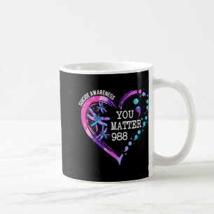 Heart You 988 Suicide Prevention Awareness Coffee Mug