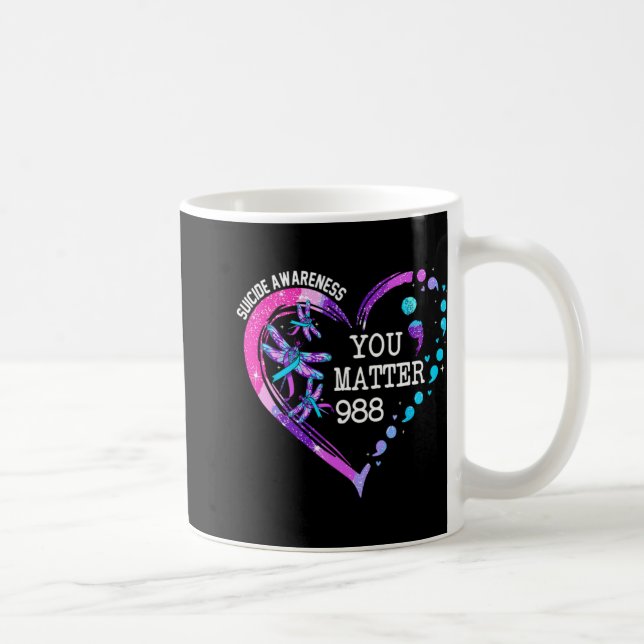 Heart You 988 Suicide Prevention Awareness  Coffee Mug (Right)