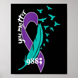 Heart You 988 Suicide Prevention Awareness Poster