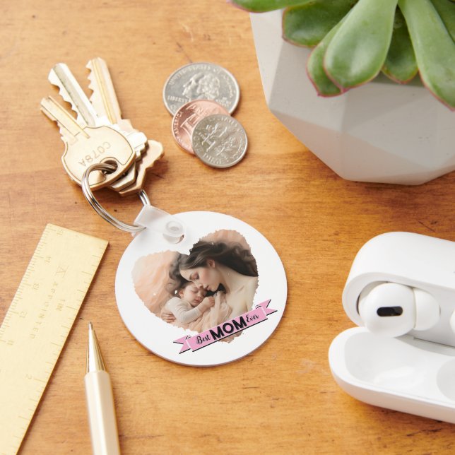 Heart You, Best Mum Ever Ribbon Key Ring (Desk)