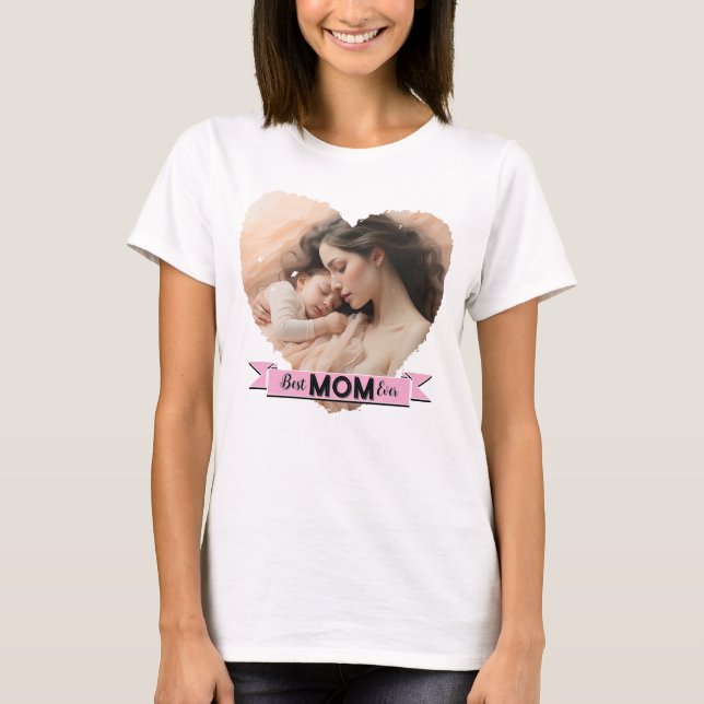 Heart You, Best Mum Ever Ribbon T-Shirt (Front)