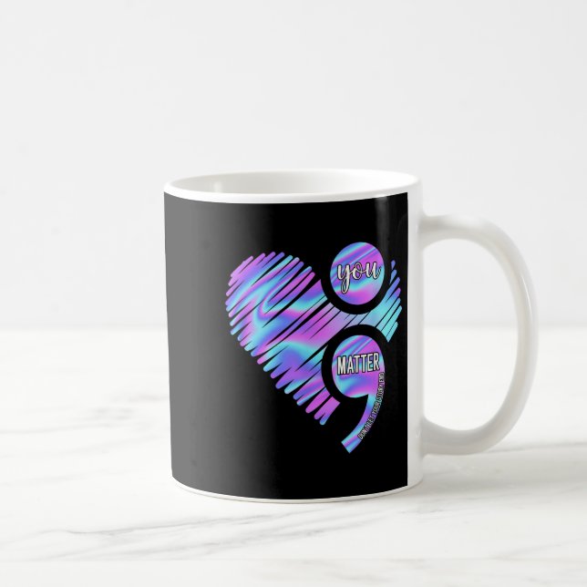 Heart You Don't Let Story End Suicide Prevention  Coffee Mug (Right)