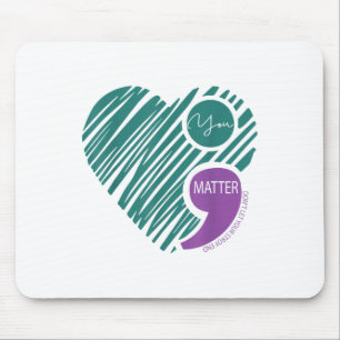 Heart You Dont Let Your Story End Suicide Preventi Mouse Pad