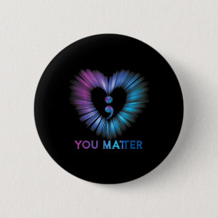 Heart You Problem 988 Suicide Prevention Awareness 6 Cm Round Badge