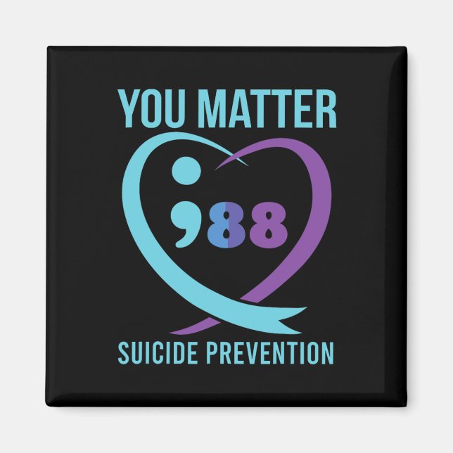 Heart You Problem 988 Suicide Prevention Awareness Magnet (Front)