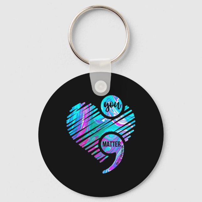 Heart You Problem Don't Let Story End Suicide Prev Key Ring (Front)