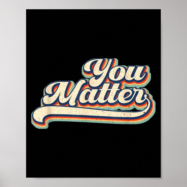 Heart You Suicide Prevention Awareness Retro Vinta Poster (Front)