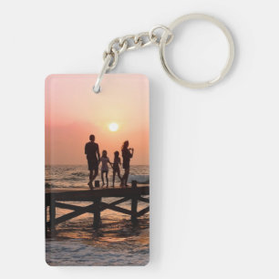Heart Your Name Photo Script Custom Gift Keychain