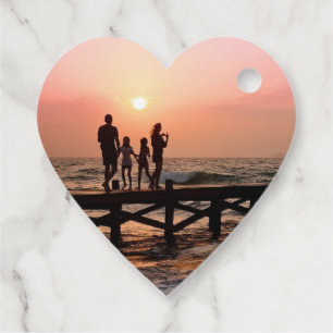 Heart Your Name Photo Script Custom Gift Tags