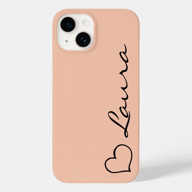 Heart Your Name Script Custom Gift iPhone Case (Back)