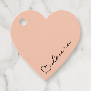 Heart Your Name Script Custom Gift Tags