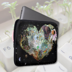 Heart your world laptop sleeve