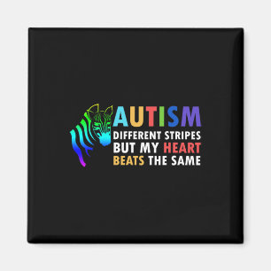 Heart Zebra Saying Inspirational Autism Awareness Magnet