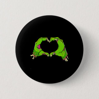 Heart Zombies Halloween Funny Love Horror Mens 6 Cm Round Badge