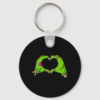 Heart Zombies Halloween Funny Love Horror Mens Key Ring