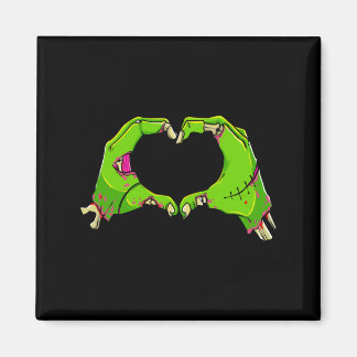 Heart Zombies Halloween Funny Love Horror Mens Magnet