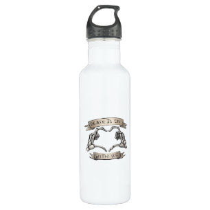 Heartagram - Death Is Classic - Skeleton Hand Hear 710 Ml Water Bottle