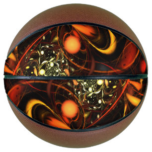 Heartbeat Abstract Art Basketball