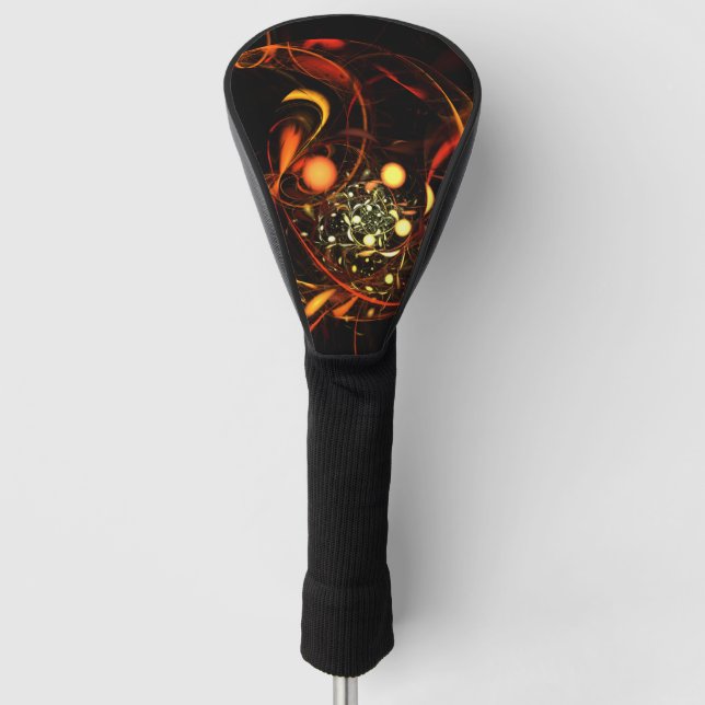 Heartbeat Abstract Art Golf Head Cover (Front)