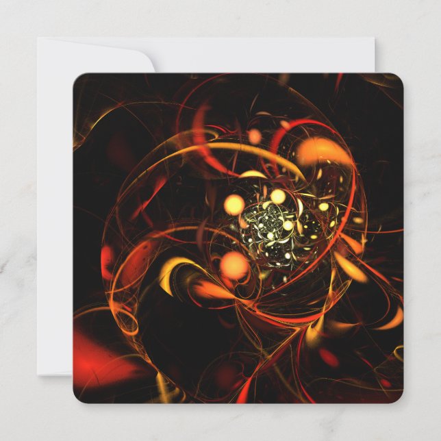 Heartbeat Abstract Art Invitation (Front)