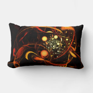 Heartbeat Abstract Art Lumbar Pillow