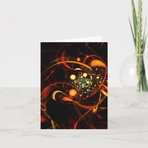 Heartbeat Abstract Art Note Card