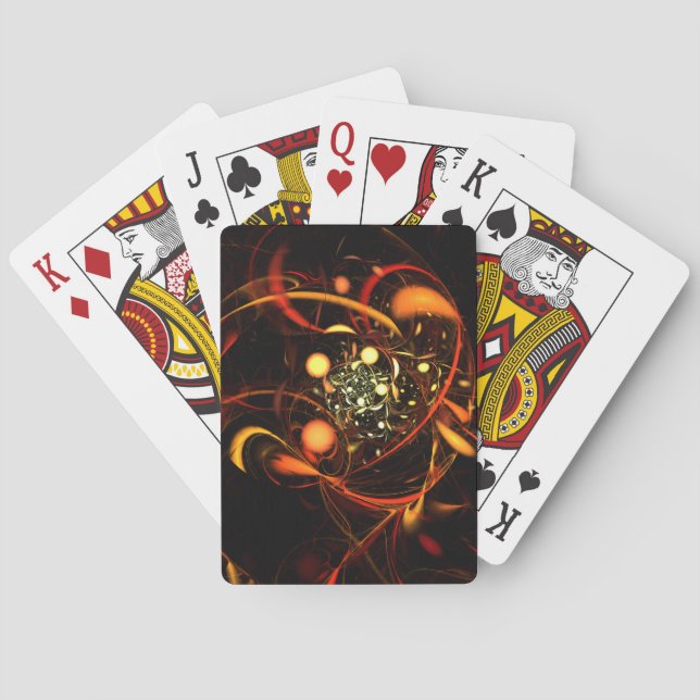 Heartbeat Abstract Art Playing Cards (Back)