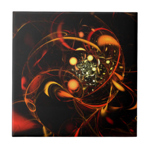 Heartbeat Abstract Art Tile